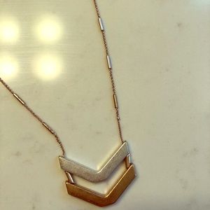 V necklace with adjustable chain